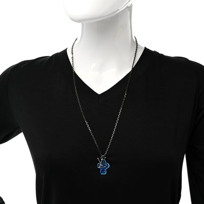 Louis Vuitton Sound DJ Vivienne Pendant Necklace Blue 2 of 10