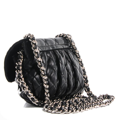 Chanel Washed Lambskin Mini Chain Around Messenger Black 3 of 7