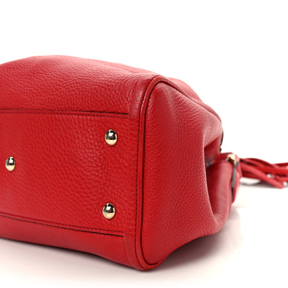 Gucci Pebbled Calfskin Small Soho Shoulder Bag Red 9 of 14