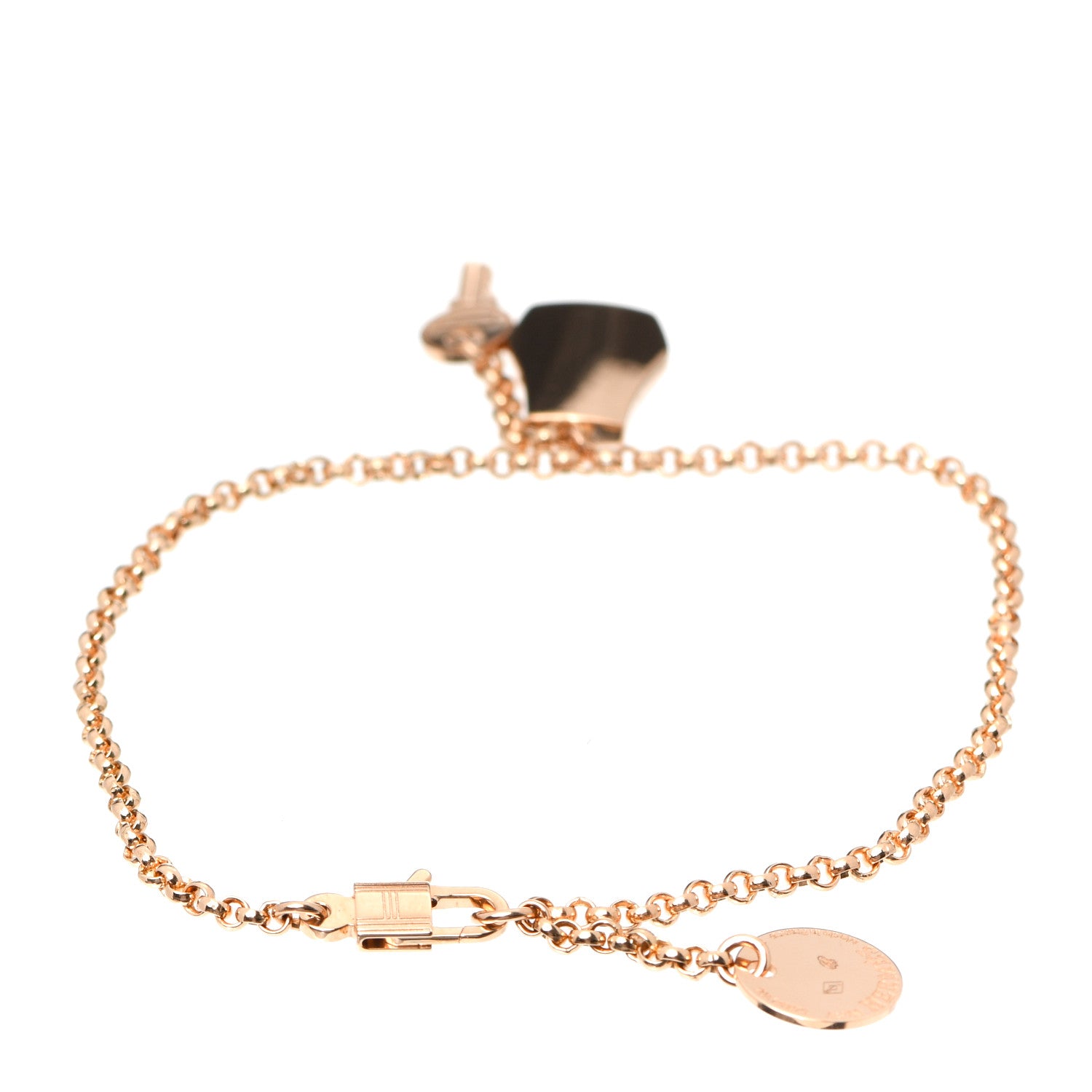 Hermes 18K Rose Gold PM Kelly Clochette Bracelet ST 3 of 6