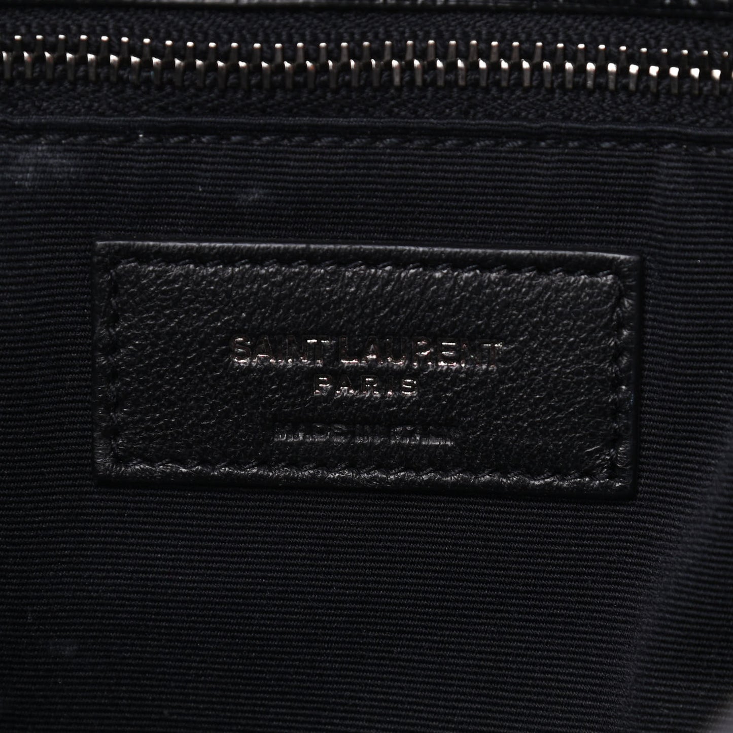 Crinkled Calfskin Matelasse Monogram Large Niki Chain Satchel Black
