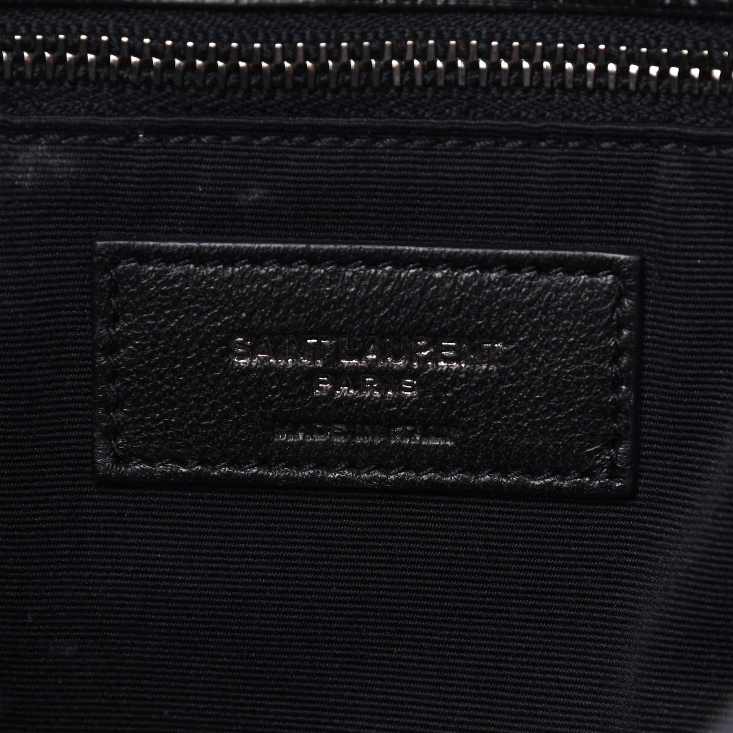 Saint Laurent Crinkled Calfskin Matelasse Monogram Large Niki Chain Satchel Black 6 of 9
