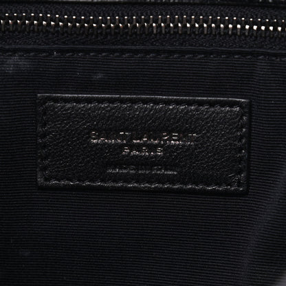 Saint Laurent Crinkled Calfskin Matelasse Monogram Large Niki Chain Satchel Black 6 of 9