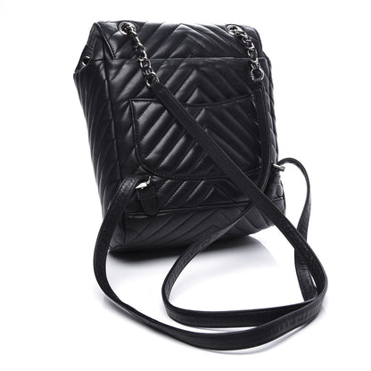 Chanel Calfskin Chevron Quilted Small Urban Spirit Backpack Black 2 of 11