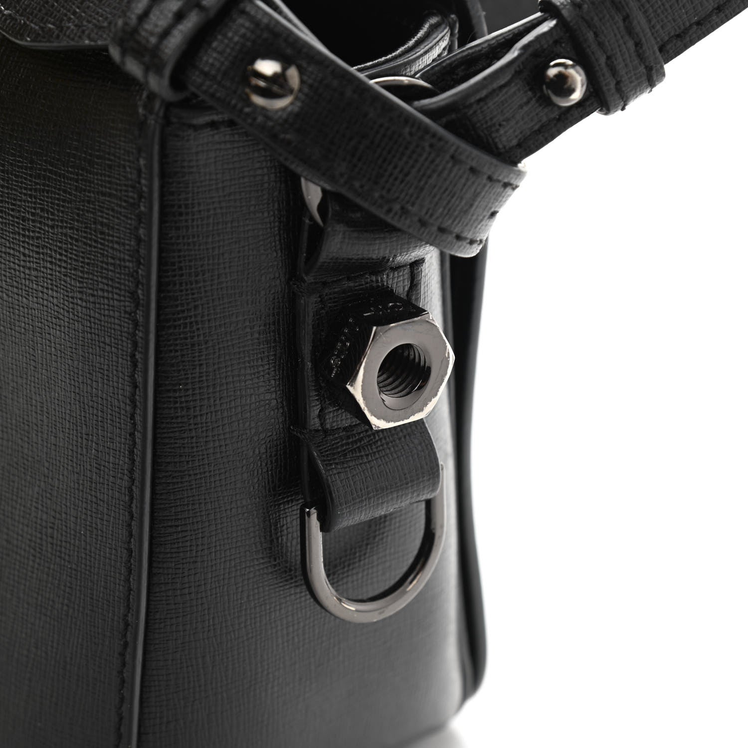 Off-White Calfskin Diag Striped Belt Bag Crossbody Black White 20 of 22