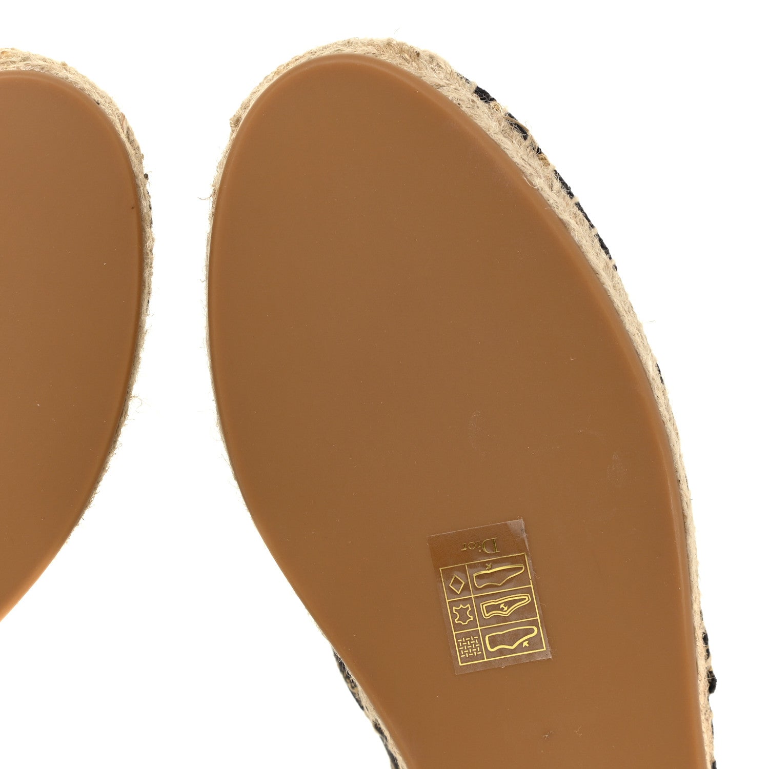 Christian Dior Cotton Embroidered Leopard Print Granville Espadrille 39 Natural 8 of 13