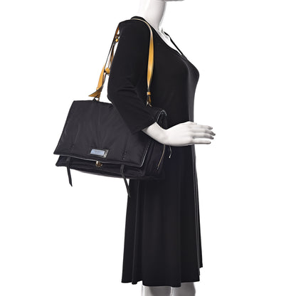 Prada Tessuto Nylon Etiquette Flap Black Soleil 2 of 11