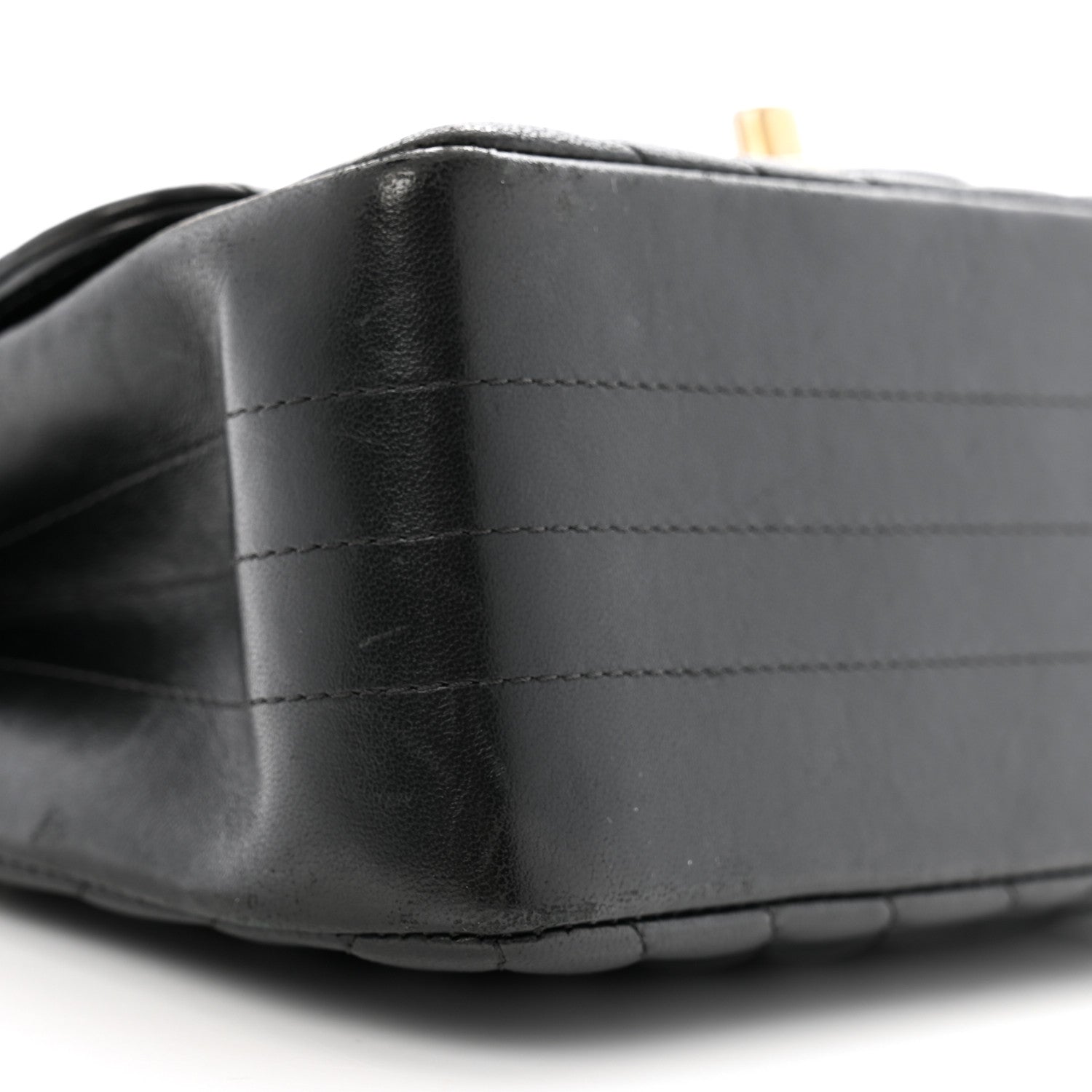 Chanel Lambskin Chevron Quilted Mini Square Flap Black 9 of 12