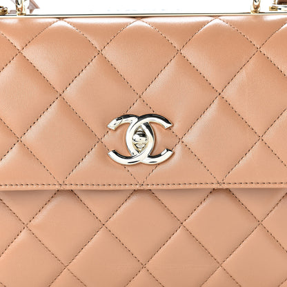 Chanel Lambskin Quilted Small Trendy CC Flap Dual Handle Bag Camel 8 of 13