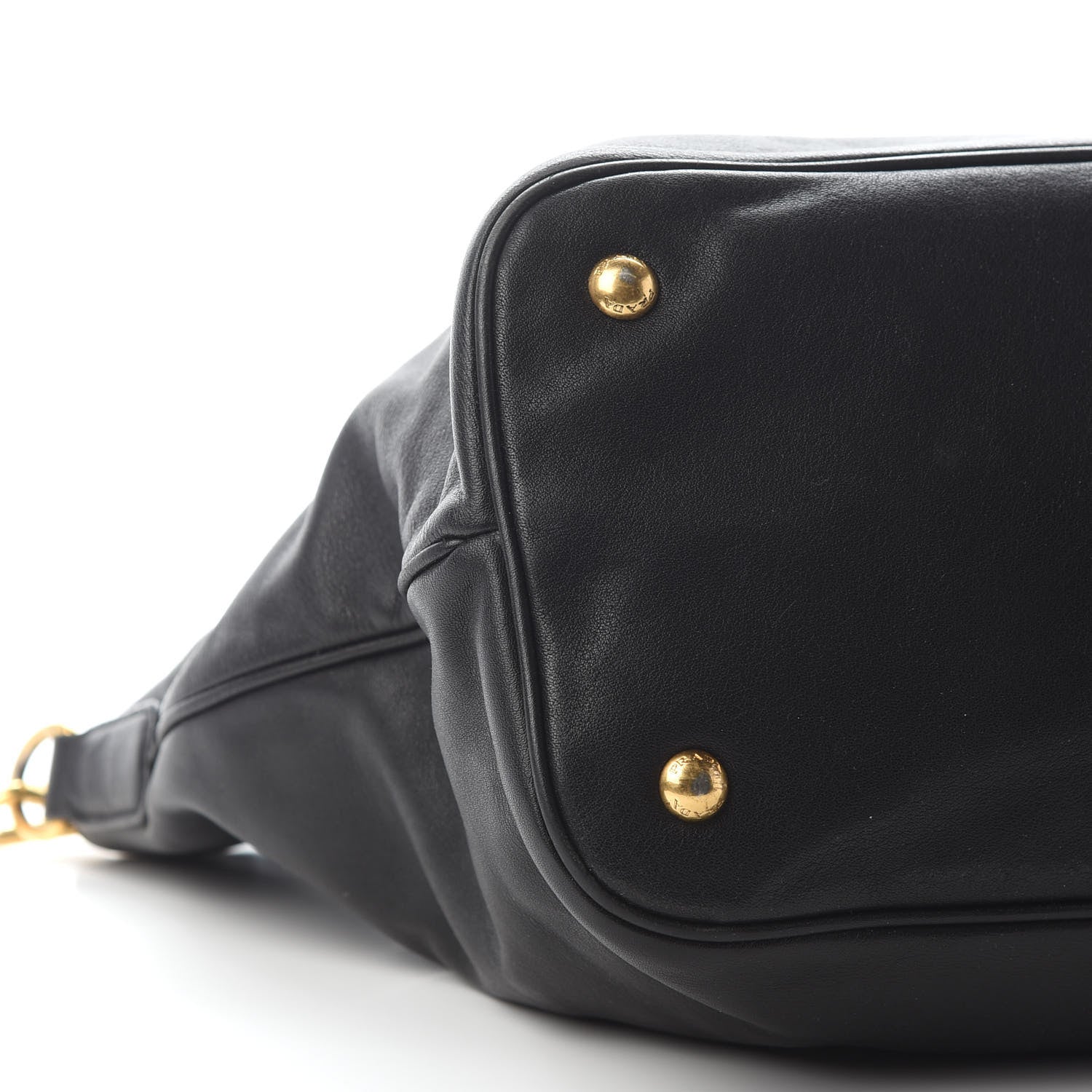 Prada Soft Calf Shopping Tote Black 6 of 7