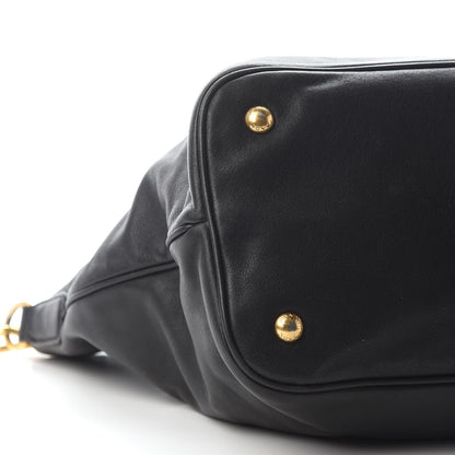 Prada Soft Calf Shopping Tote Black 6 of 7