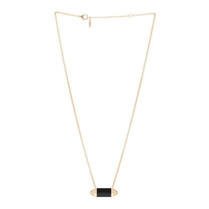 Cartier 18K Yellow Gold Diamond Black Onyx Les Berlingots de Cartier Medium Necklace 3 of 5