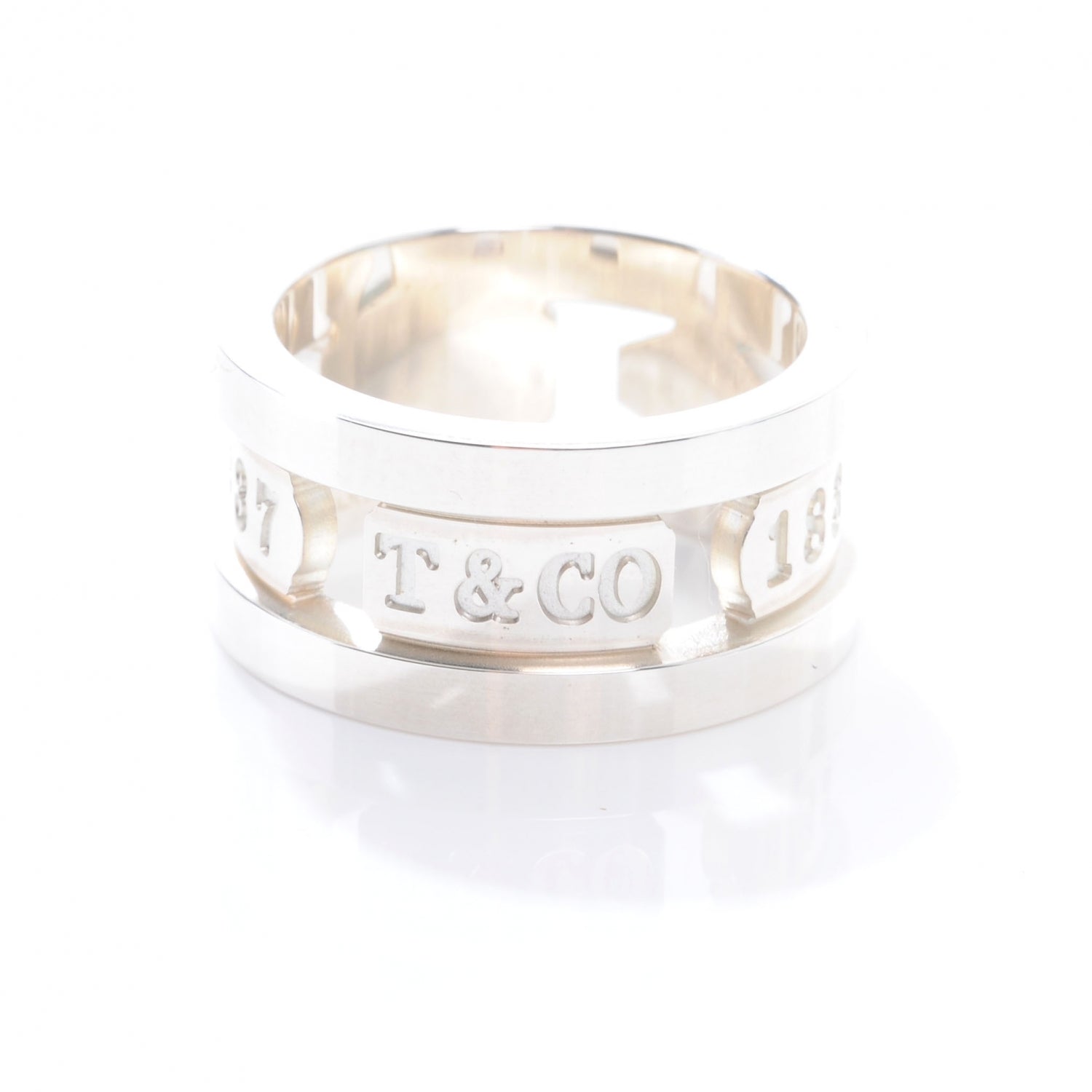 Tiffany Sterling Silver Element 1837 Ring 4.5 4 of 6