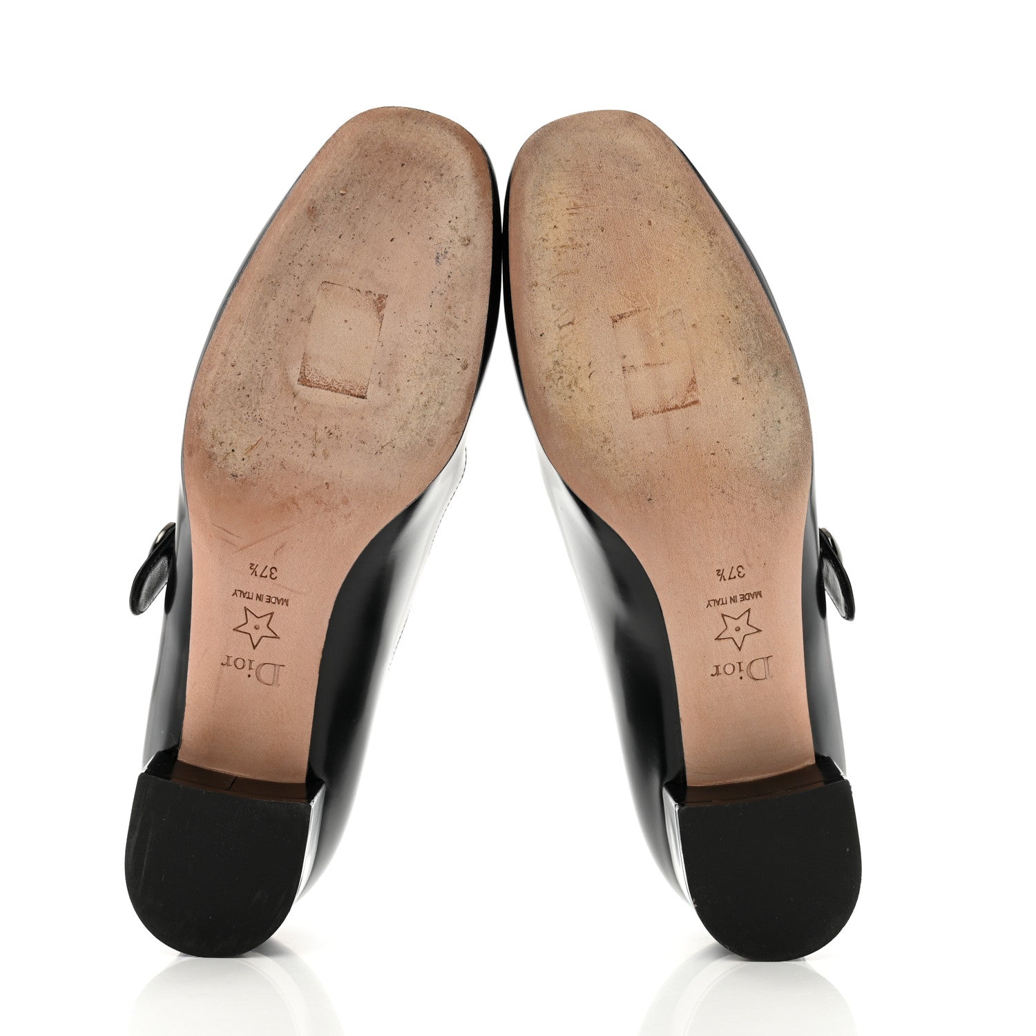 Christian Dior Brushed Calfskin Uniform 30mm Pumps 37.5 Black 6 of 10