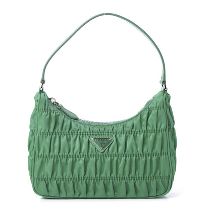 Prada Tessuto Nylon Gaufre Shoulder Bag Menta 1 of 10