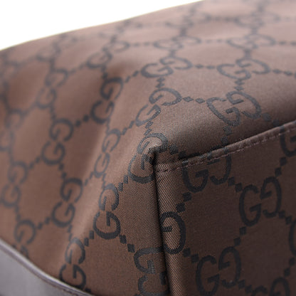 Gucci Nylon Monogram Hobo Dark Brown 9 of 12