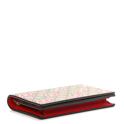 Gucci GG Supreme Monogram Apple Chain Wallet Beige Multicolor Lobster Red 4 of 10
