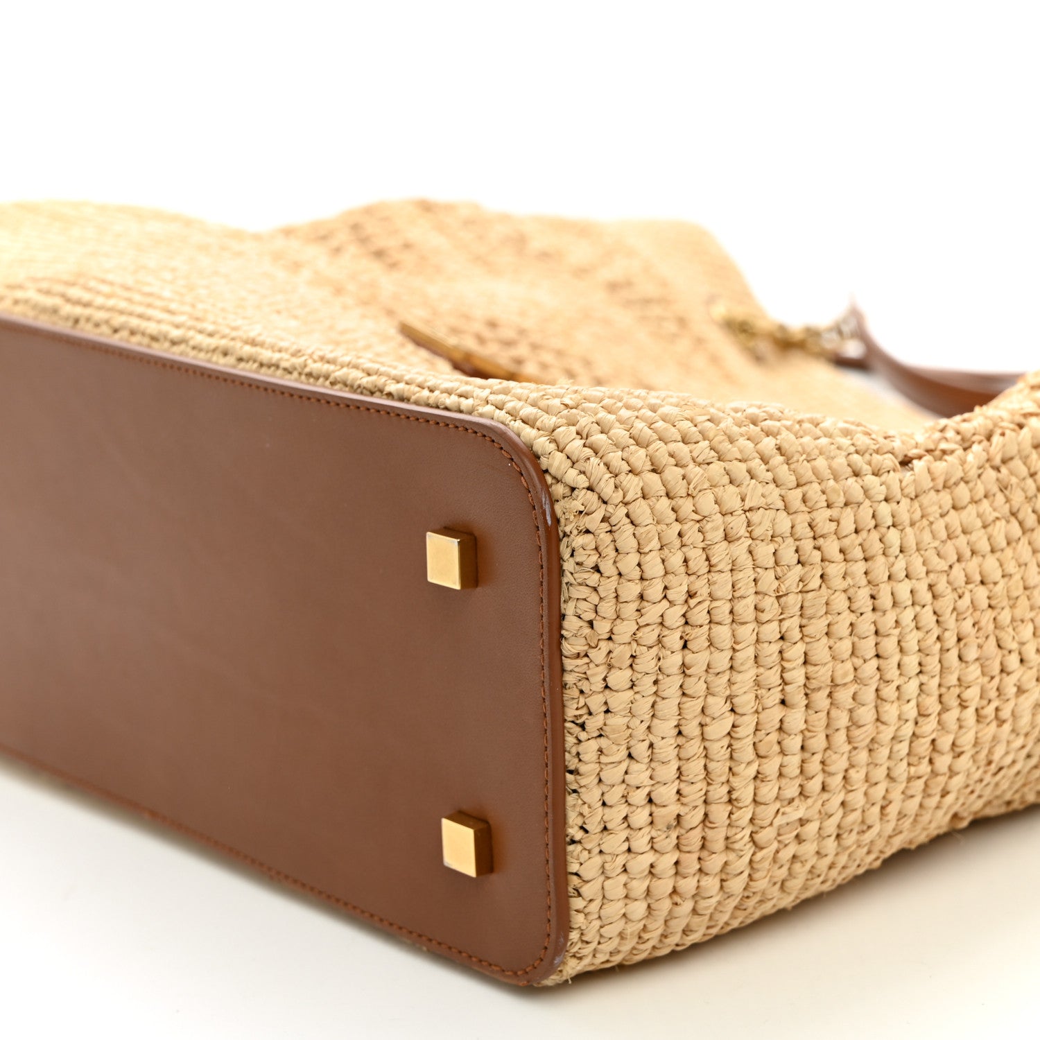 Saint Laurent Raffia Jamie Shopping Tote Natural Brick 9 of 9