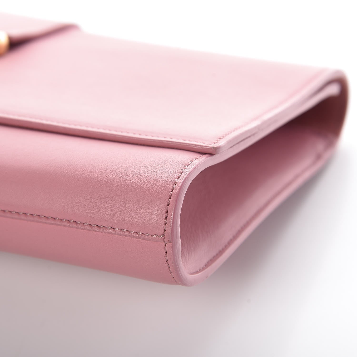 Saint Laurent Calfskin Classic Y Ligne Clutch Dark Rose 6 of 8