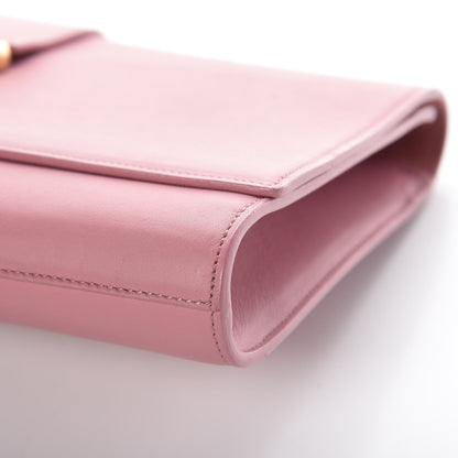Saint Laurent Calfskin Classic Y Ligne Clutch Dark Rose 6 of 8