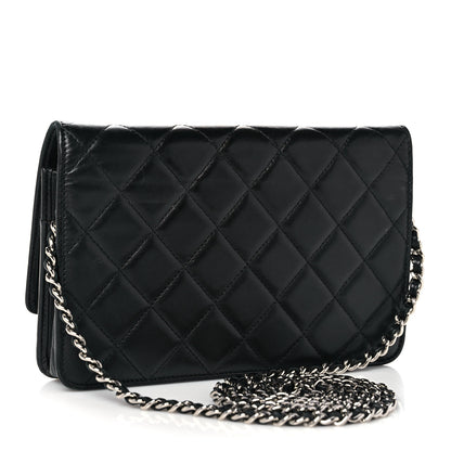 Chanel Calfskin Quilted Cambon Wallet On Chain WOC Black 3 of 15