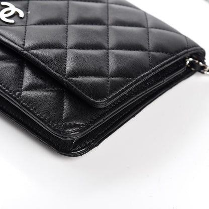 Chanel Lambskin Quilted Wallet On Chain WOC Black 12 of 15