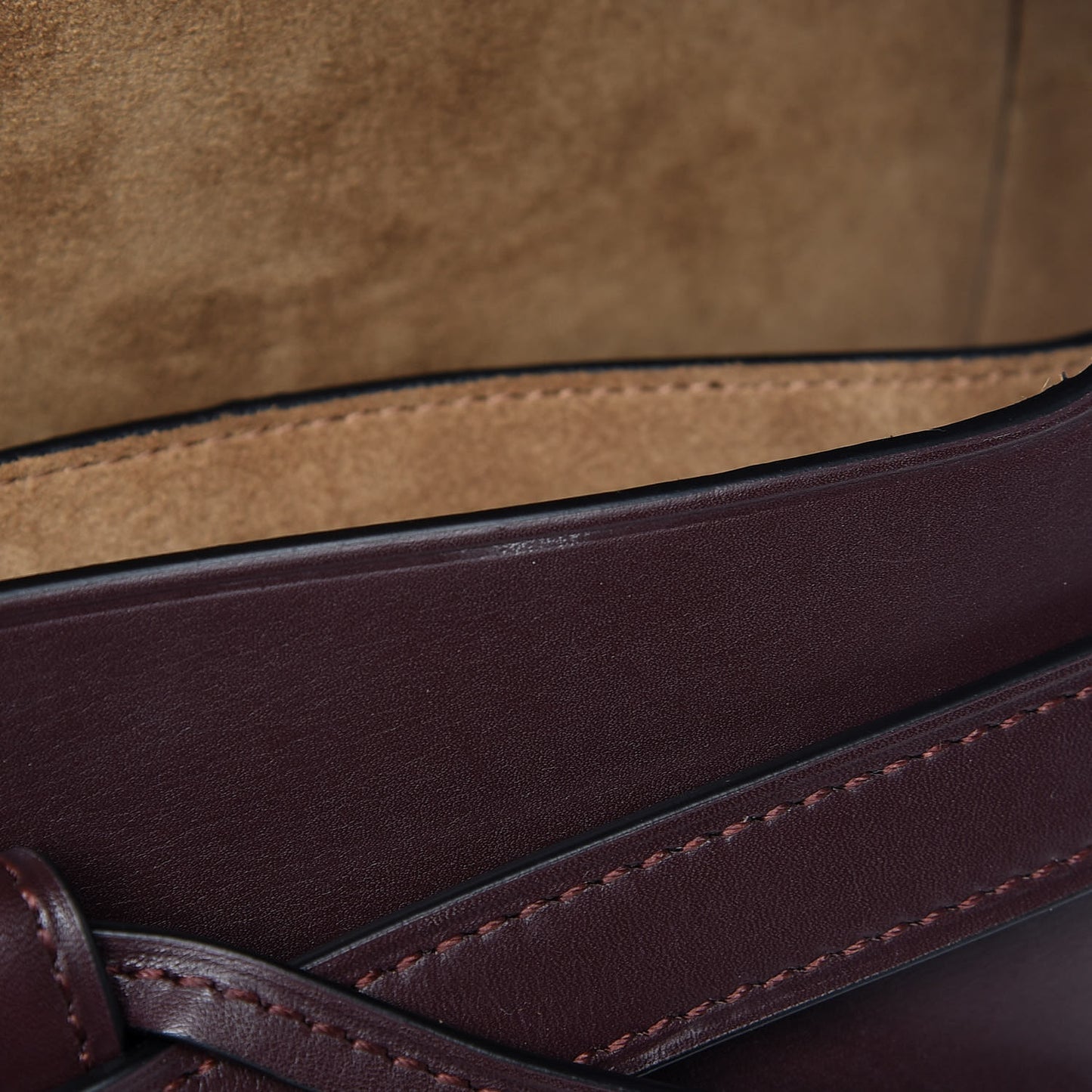 Calfskin Small Metal Gate Crossbody Bag Oxblood