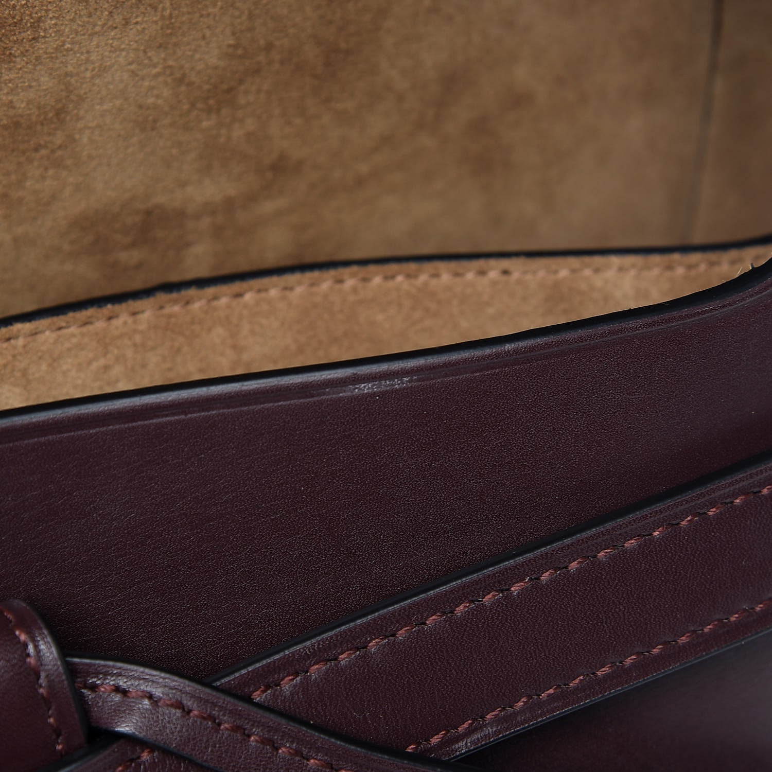 Loewe Calfskin Small Metal Gate Crossbody Bag Oxblood 8 of 9