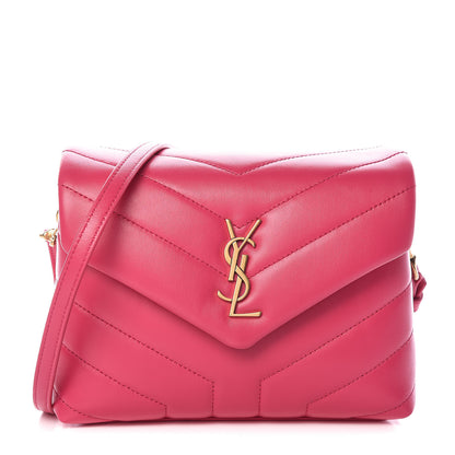 Saint Laurent Calfskin Y Quilted Monogram Toy Loulou Crossbody Bag Freesia 1 of 10