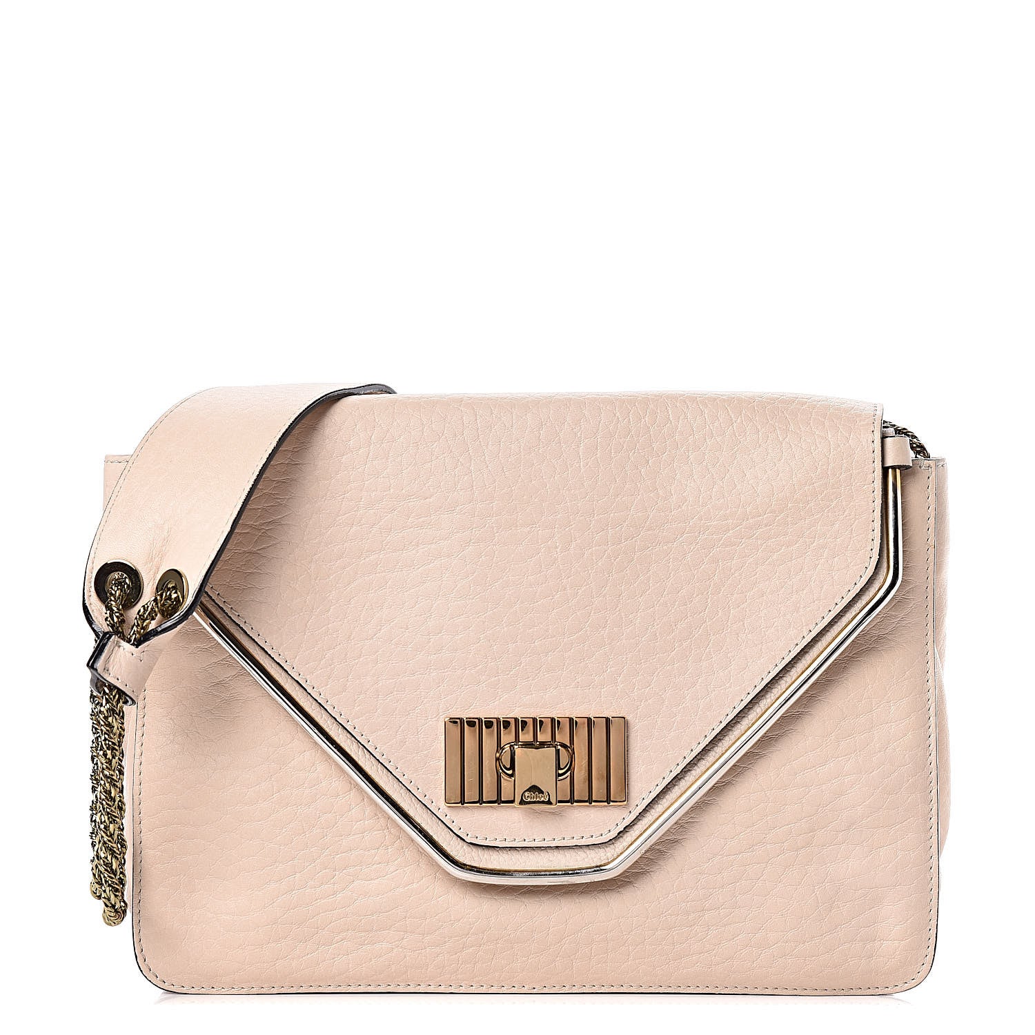 Chloe Grained Calfskin Medium Sally Flap Bag Beige 1 of 14