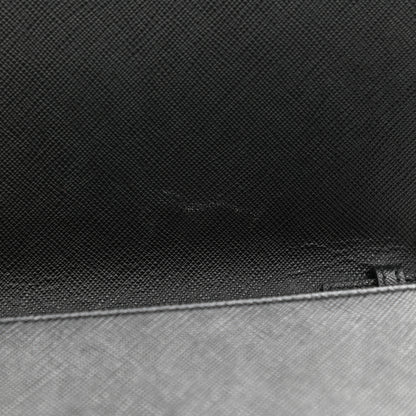 Prada Saffiano Lux Monochrome Chain Wallet Black 7 of 9