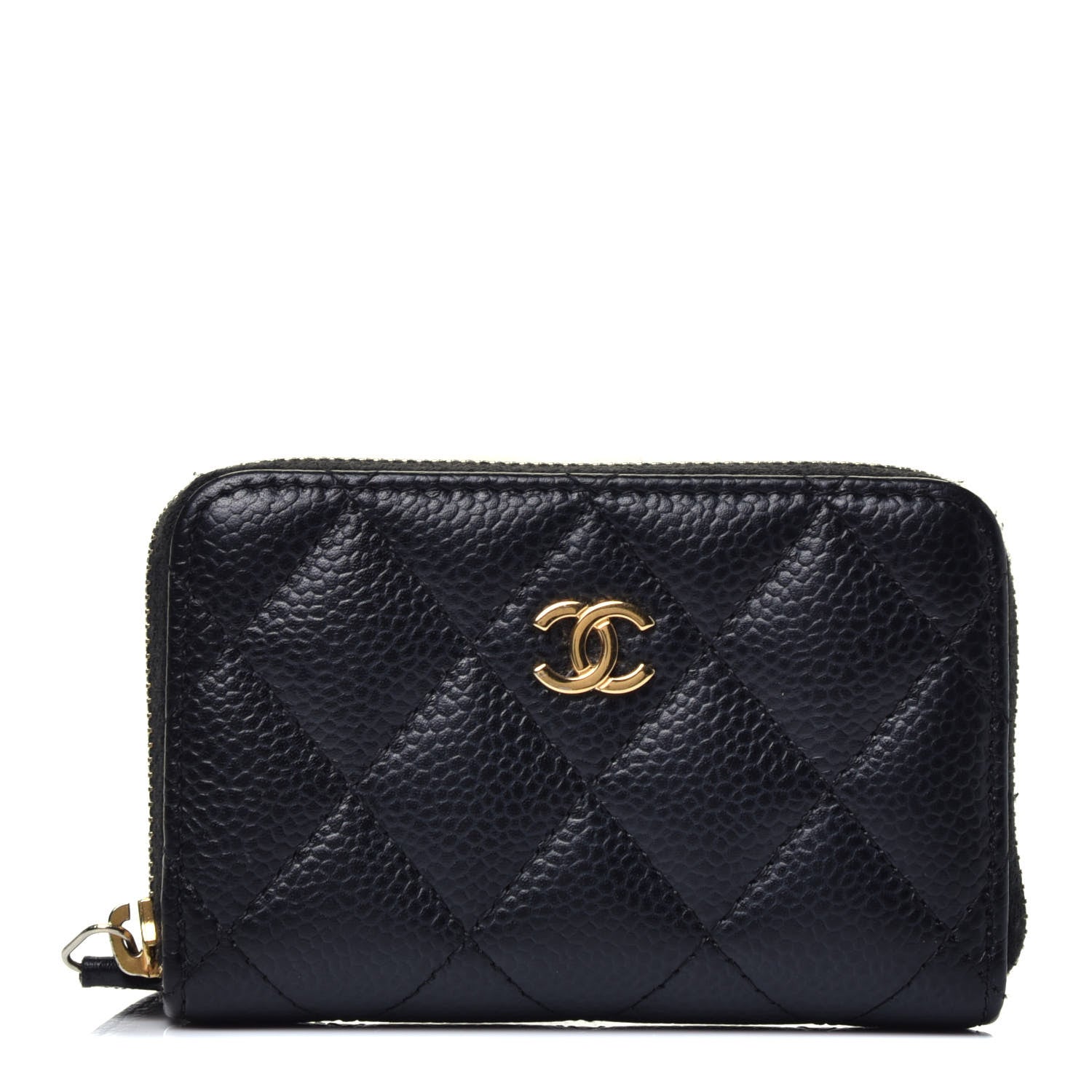 Chanel Caviar Quilted Zip Coin Purse Black 1 of 7
