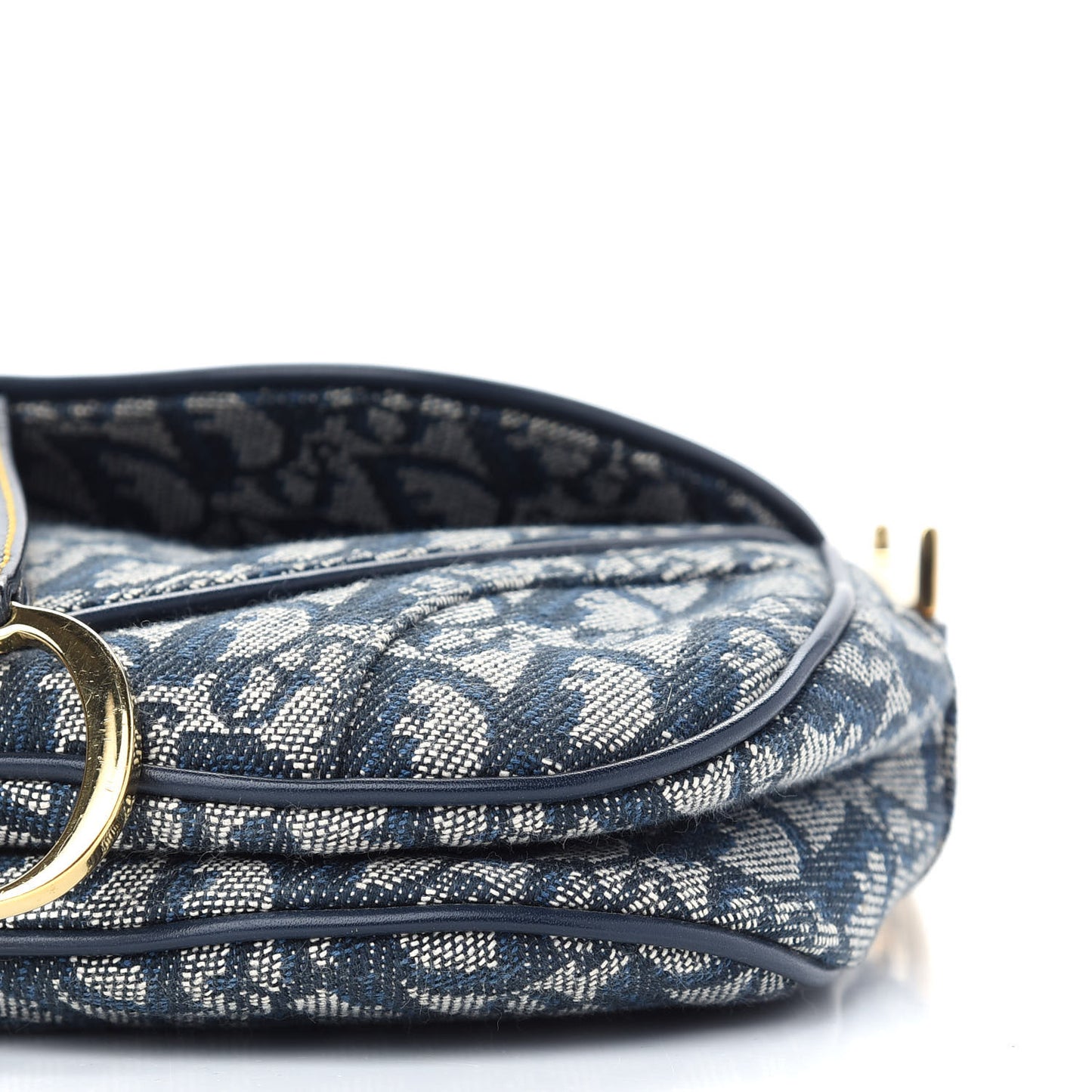 Monogram Double Saddle Bag Navy Blue