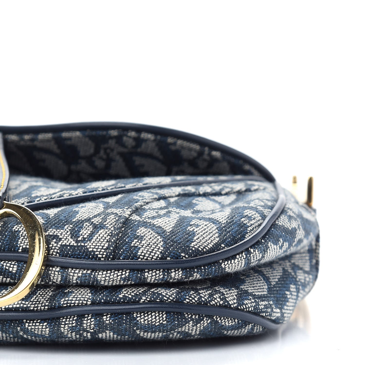 Christian Dior Monogram Double Saddle Bag Navy Blue 9 of 9
