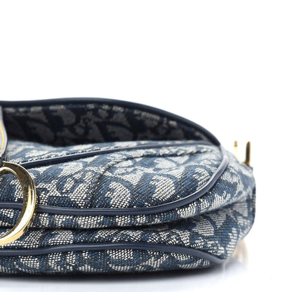 Christian Dior Monogram Double Saddle Bag Navy Blue 9 of 9