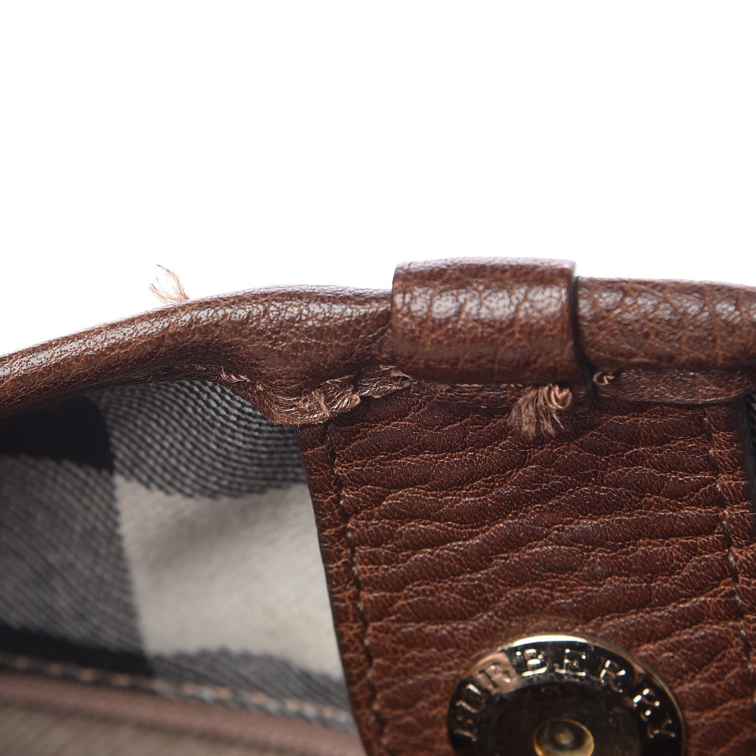Burberry Canvas Calfskin Logo Tote Brown 13 of 15