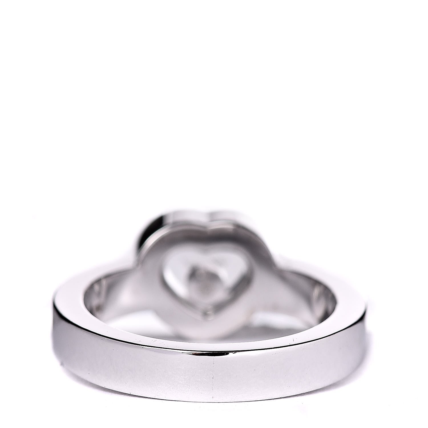 Chopard 18K White Gold Diamond Happy Heart Ring 50 5.25 3 of 4