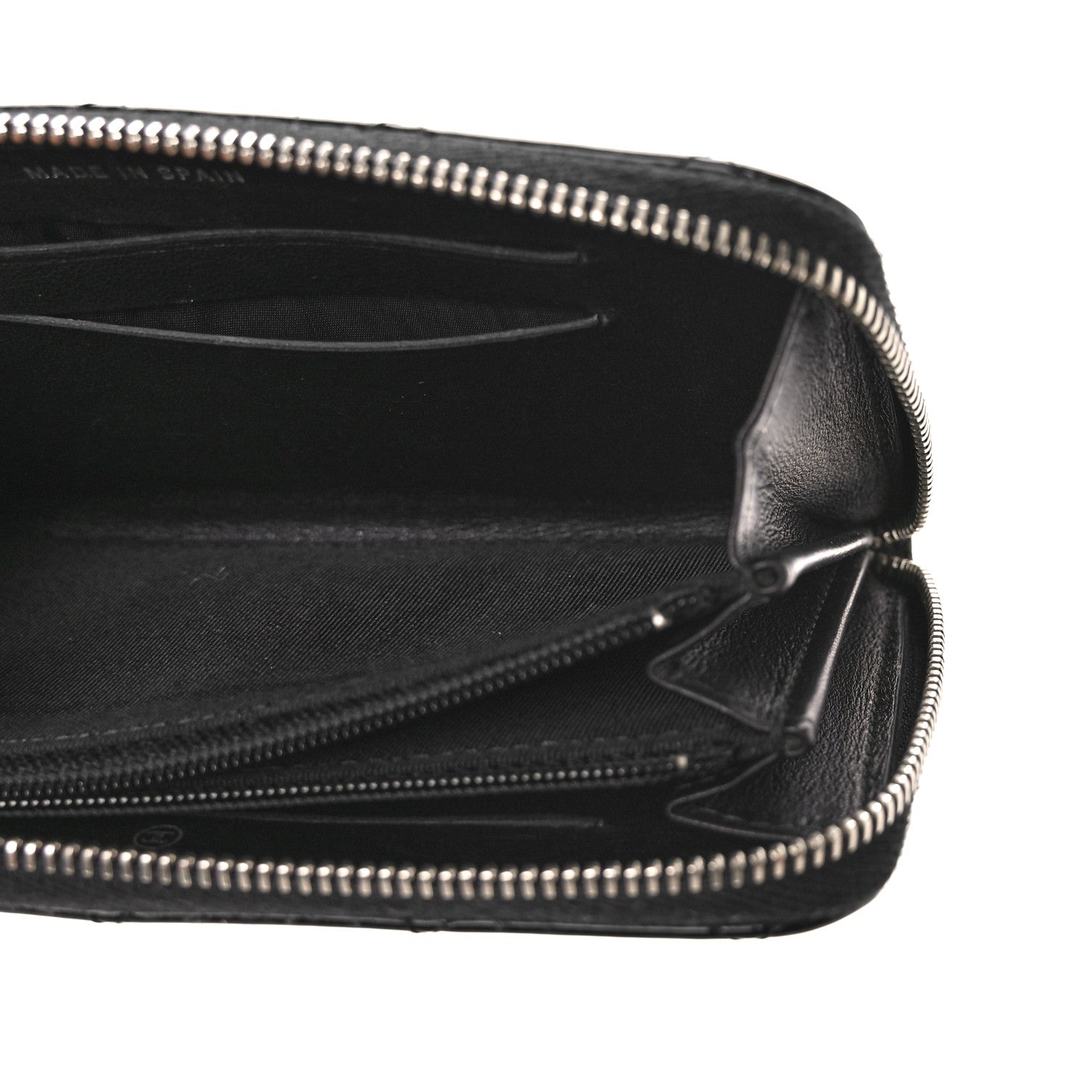 Chanel Patent Quilted Small Zip Around Wallet Black 5 of 10