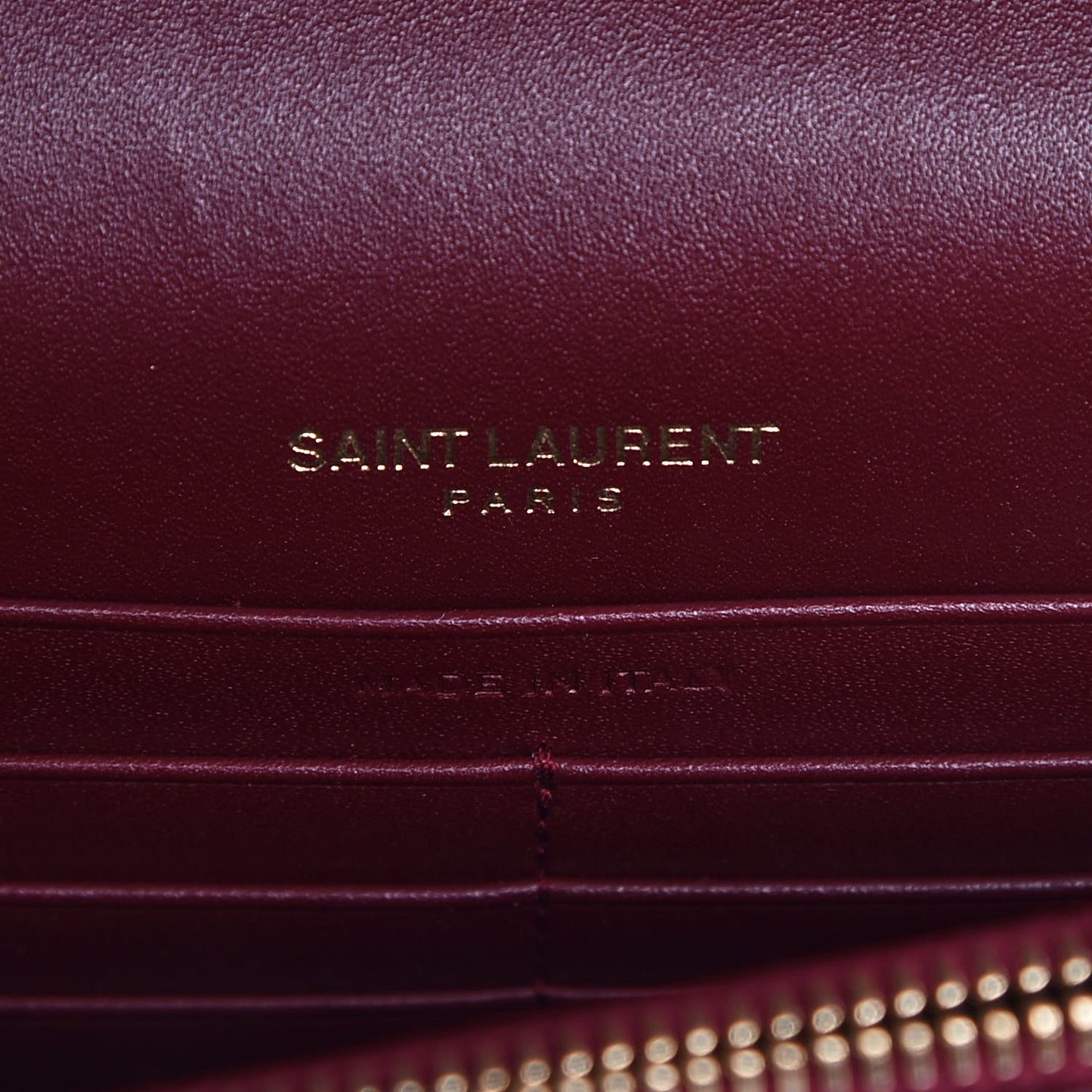 Smooth Calfskin Classic Monogram Kate Tassel Chain Wallet Pallisandre