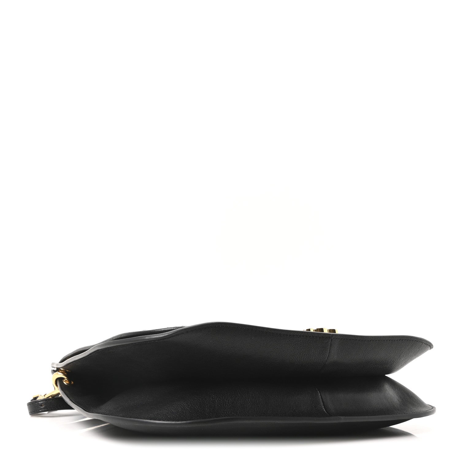 Celine Shiny Lambskin Soft Triomphe Besace Bag Black 4 of 9