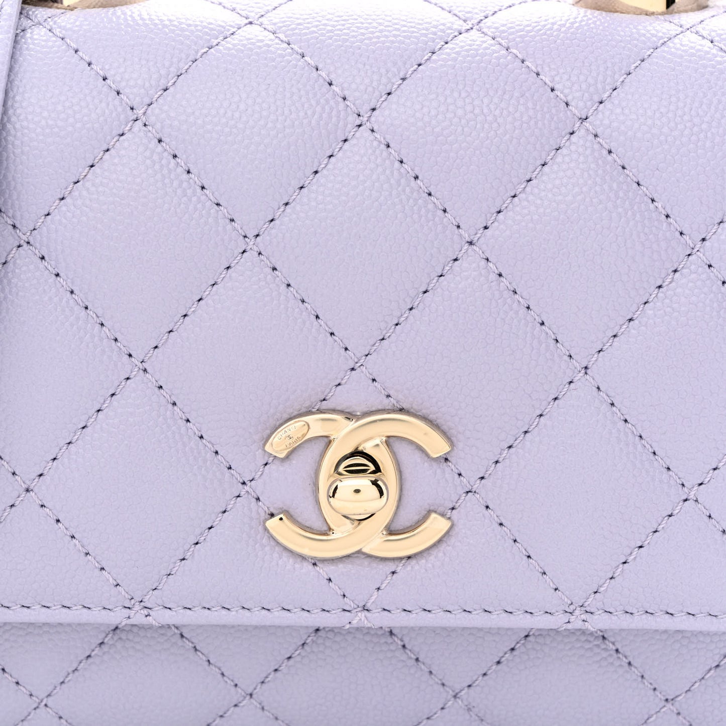 Caviar Quilted Extra Mini Coco Handle Flap Light Purple