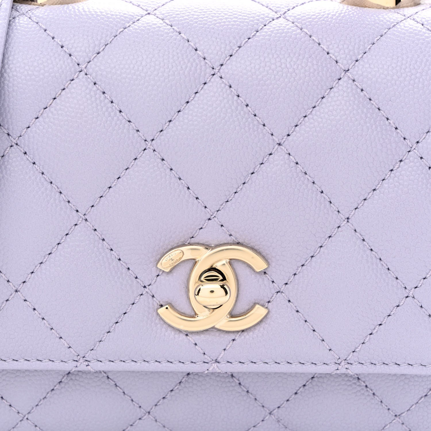Chanel Caviar Quilted Extra Mini Coco Handle Flap Light Purple 8 of 10