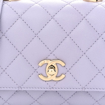 Chanel Caviar Quilted Extra Mini Coco Handle Flap Light Purple 8 of 10