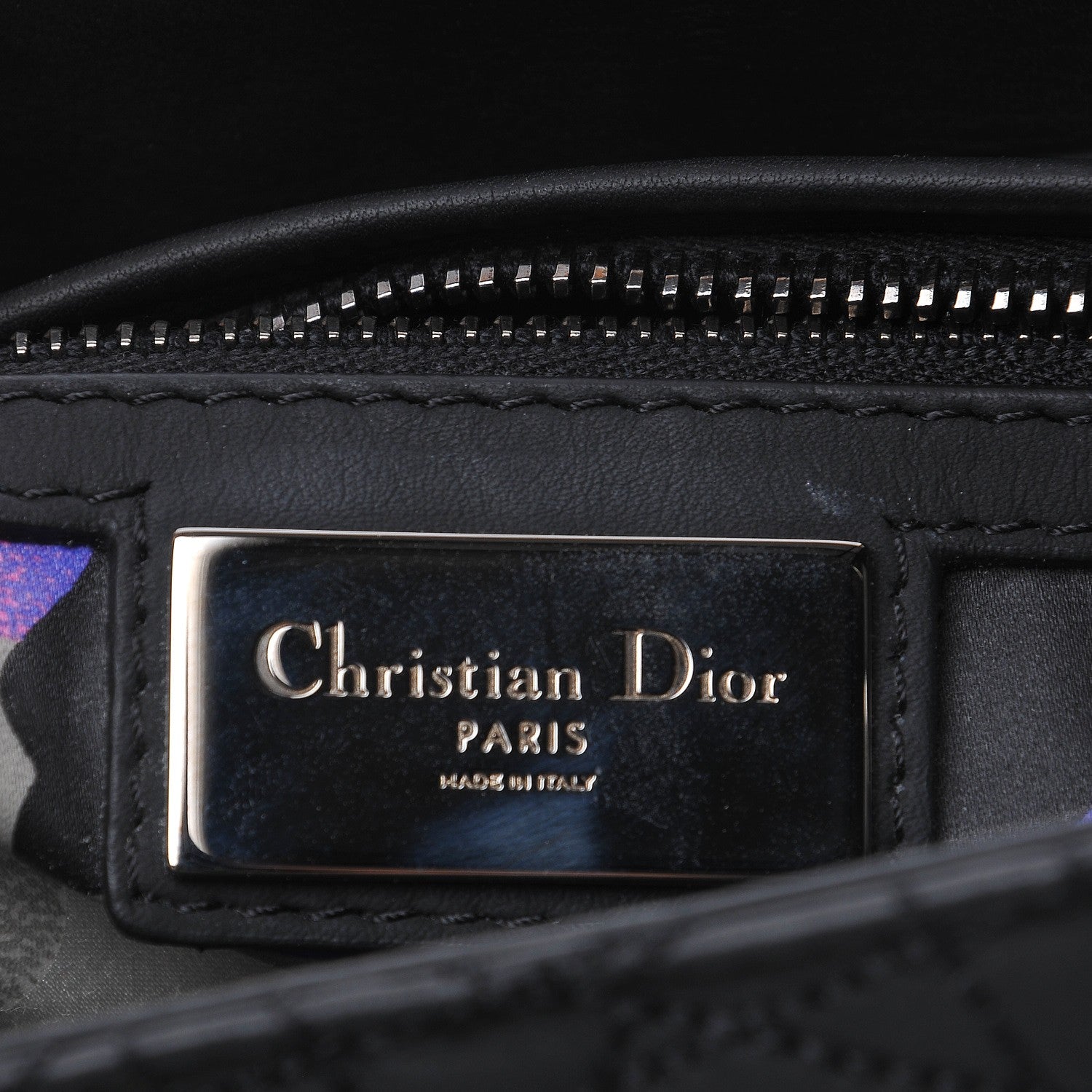 Christian Dior Calfskin Cannage Medium Anselm Reyle Lady Dior Matte Black 7 of 10