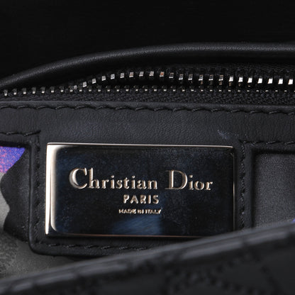 Christian Dior Calfskin Cannage Medium Anselm Reyle Lady Dior Matte Black 7 of 10