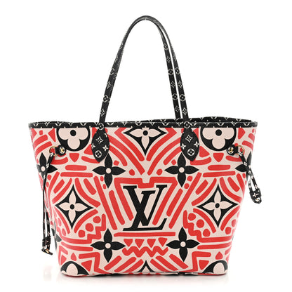Louis Vuitton Monogram Giant Crafty Neverfull MM Creme Rouge Black 2 of 21