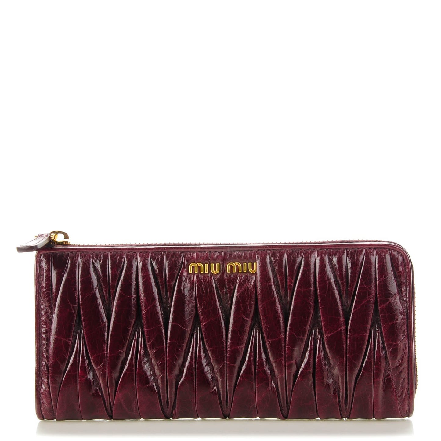 Nappa Matelasse Lux Zip Around Wallet Ribes