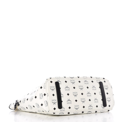 MCM Visetos Medium Project Reversible Shopper Tote White 8 of 16