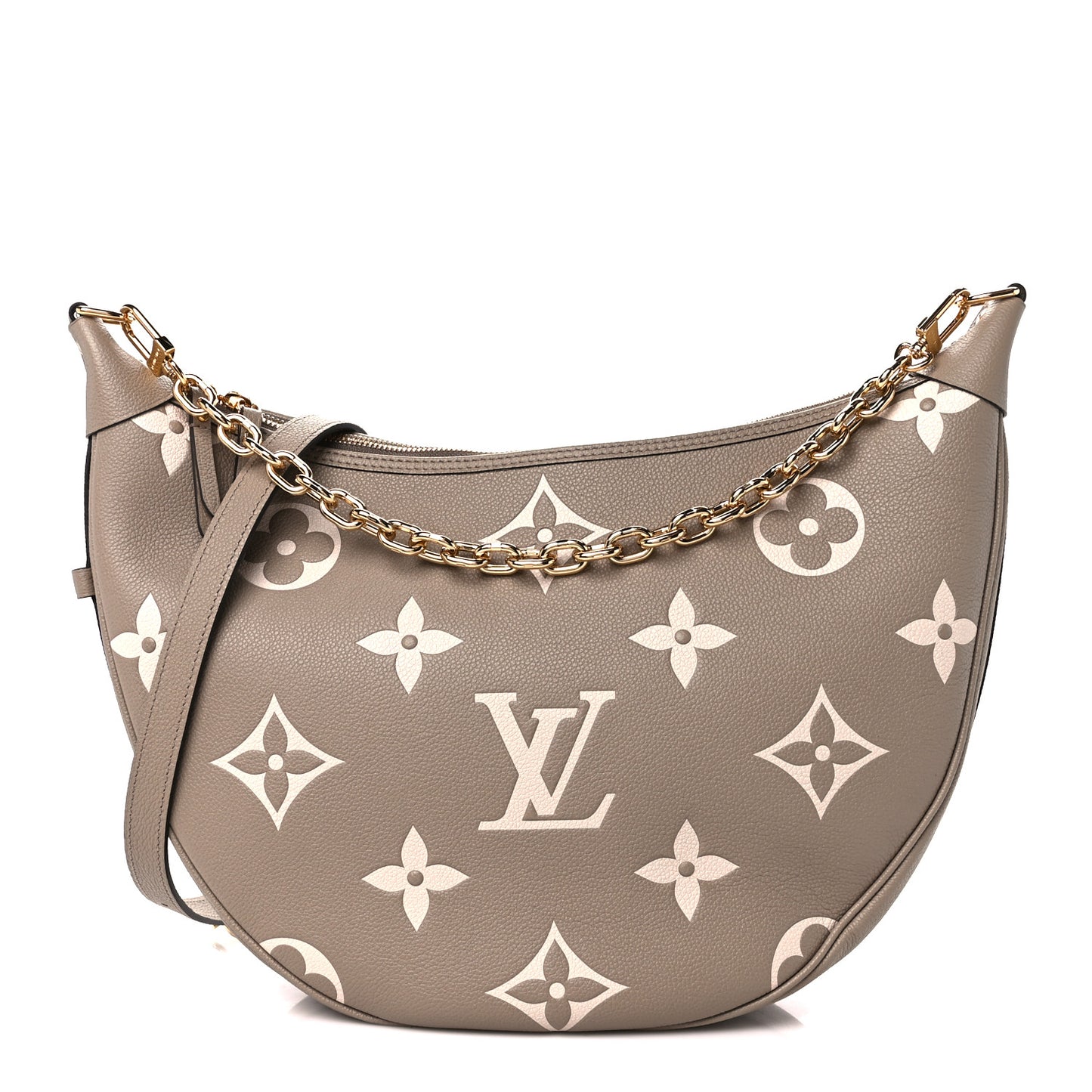 Empreinte Monogram Giant Loop Hobo Dove Gray Cream