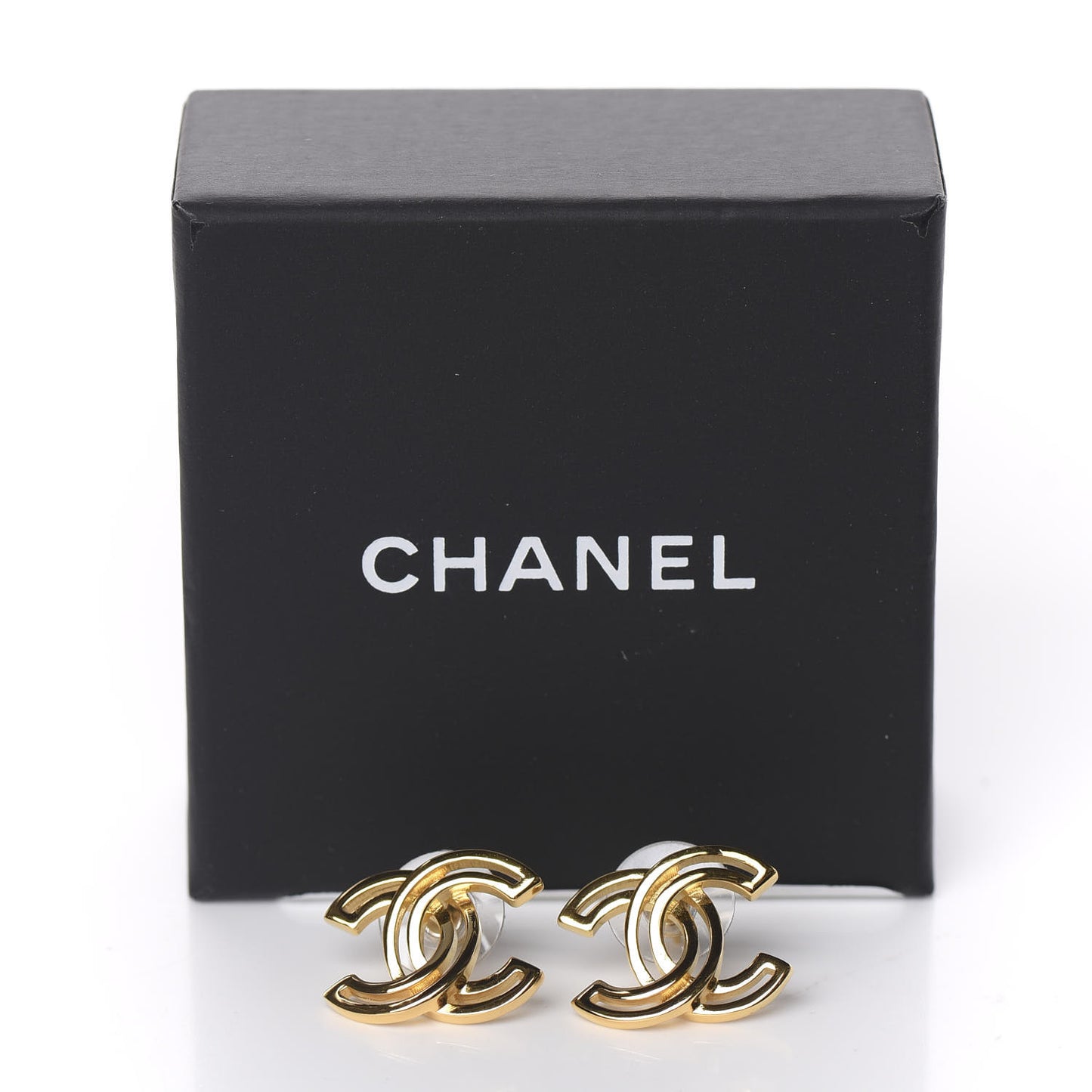 Metal Obazine CC Earrings Gold